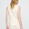 Gilet lungo in misto lino