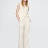 Gilet lungo in misto lino