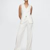 Gilet lungo in misto lino