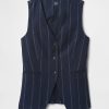 Gilet lungo in misto lino