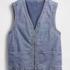 Gilet multiuso in denim pesante Gilet multiuso in denim pesante