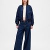 Giubbotto bomber in denim ultra morbido Giubbotto bomber in denim ultra morbido