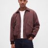 Giubbotto bomber in twill lavato Giubbotto bomber in twill lavato