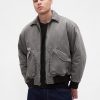 Giubbotto bomber in twill lavato Giubbotto bomber in twill lavato