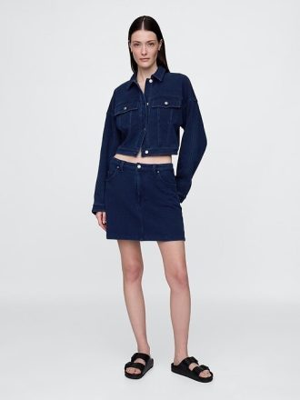 Gonna in denim French Terry