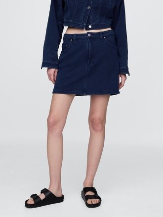 Gonna in denim French Terry