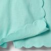 Gonna-pantalone avvolgente smerlata in lino e cotone per bambini Gonna-pantalone avvolgente smerlata in lino e cotone per bambini