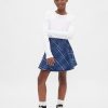 Gonna-pantalone con balze in denim per bambini