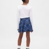 Gonna-pantalone con balze in denim per bambini