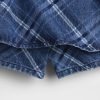 Gonna-pantalone con balze in denim per bambini