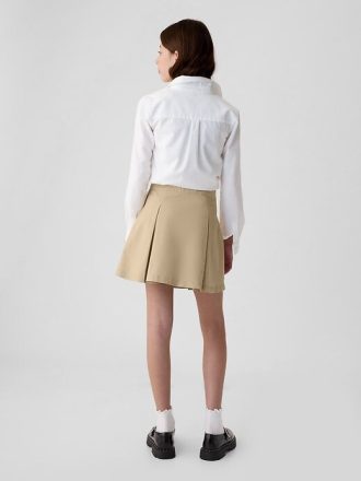 Gonna-pantalone kaki plissettata per bambini