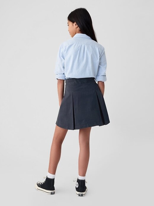 Gonna-pantalone kaki plissettata per bambini Gonna-pantalone kaki plissettata per bambini