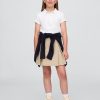 Gonna-pantalone plissettata cachi per bambini, modello uniforme Gonna-pantalone plissettata cachi per bambini, modello uniforme