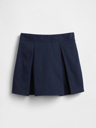 Gonna-pantalone plissettata cachi per bambini, modello uniforme
