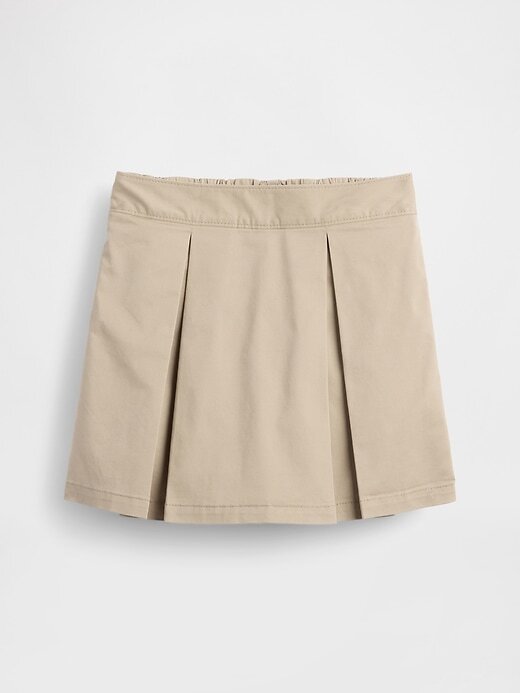 Gonna-pantalone plissettata cachi per bambini, modello uniforme Gonna-pantalone plissettata cachi per bambini, modello uniforme
