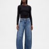 Jeans a ferro di cavallo a vita alta