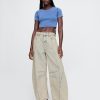 Jeans a ferro di cavallo a vita alta