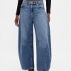 Jeans a ferro di cavallo a vita alta