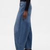 Jeans a ferro di cavallo a vita alta