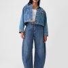 Jeans a ferro di cavallo a vita alta