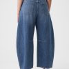 Jeans a ferro di cavallo a vita alta