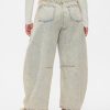 Jeans a ferro di cavallo a vita alta