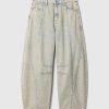 Jeans a ferro di cavallo a vita alta