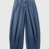 Jeans a ferro di cavallo a vita alta