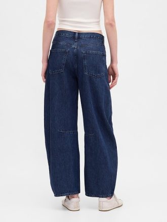 Jeans a ferro di cavallo incrociati ultra morbidi a vita alta