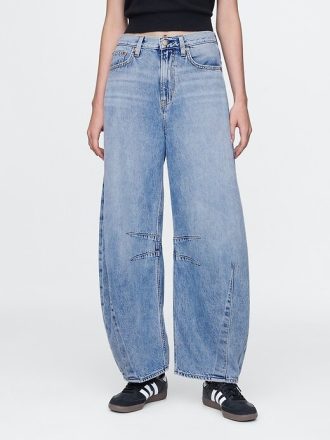 Jeans a ferro di cavallo ultra morbidi a vita alta