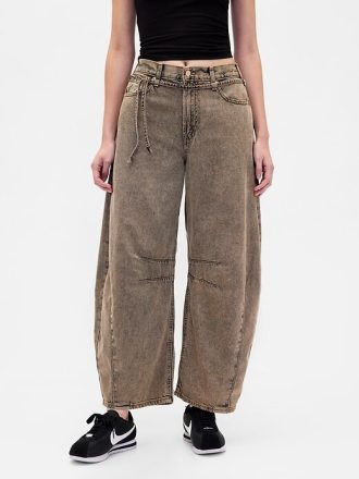 Jeans a ferro di cavallo ultra morbidi a vita alta