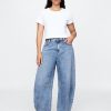 Jeans a ferro di cavallo ultra morbidi a vita alta Jeans a ferro di cavallo ultra morbidi a vita alta