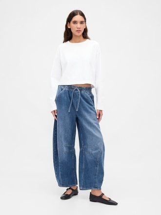 Jeans a ferro di cavallo ultra morbidi e facili a vita media