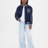Jeans a gamba larga con cuciture Stride a vita bassa per bambini Jeans a gamba larga con cuciture Stride a vita bassa per bambini