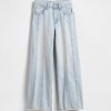Jeans a gamba larga con cuciture Stride a vita bassa per bambini Jeans a gamba larga con cuciture Stride a vita bassa per bambini