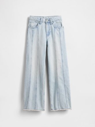 Jeans a gamba larga con cuciture Stride a vita bassa per bambini