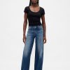 Jeans a gamba larga con vita a V e vita alta Stride Jeans a gamba larga con vita a V e vita alta Stride