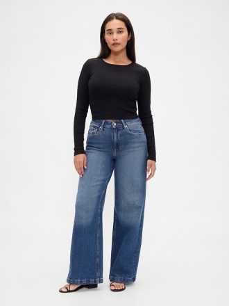 Jeans a gamba larga Curvy High Rise Stride