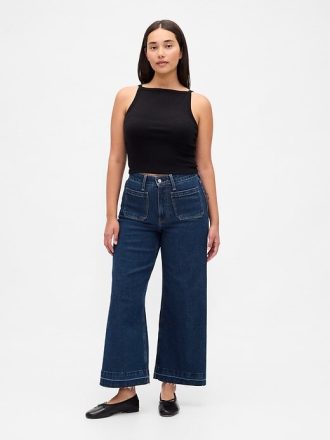 Jeans a gamba larga e vita alta Curvy Stride