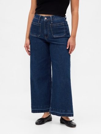 Jeans a gamba larga e vita alta Curvy Stride