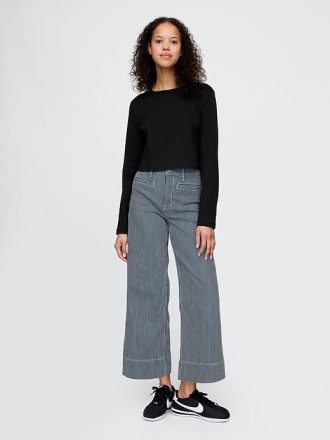 Jeans a gamba larga e vita alta Stride