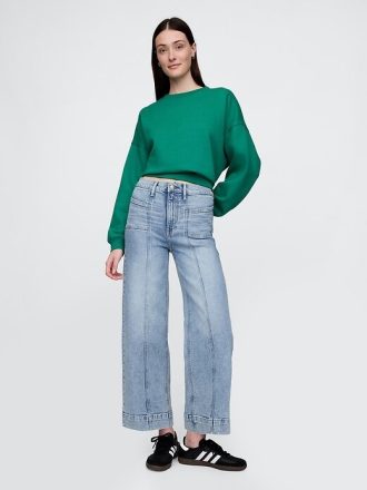 Jeans a gamba larga e vita alta Stride