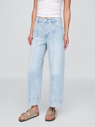 Jeans a gamba larga e vita alta Stride