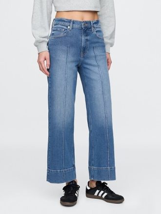 Jeans a gamba larga e vita alta Stride