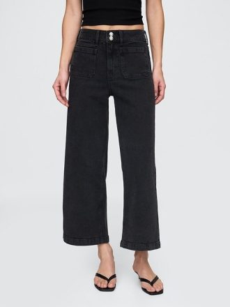 Jeans a gamba larga e vita alta Stride