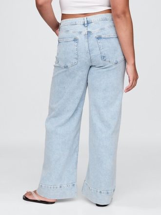 Jeans a gamba larga e vita alta Stride