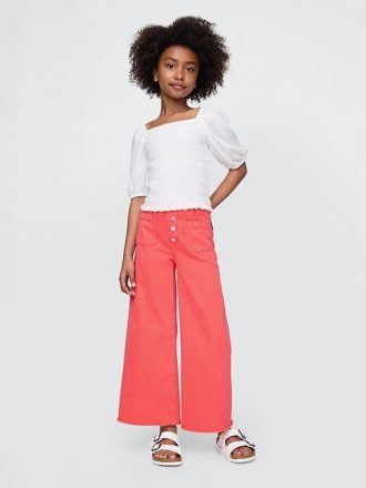 Jeans a gamba larga e vita alta Stride per bambini