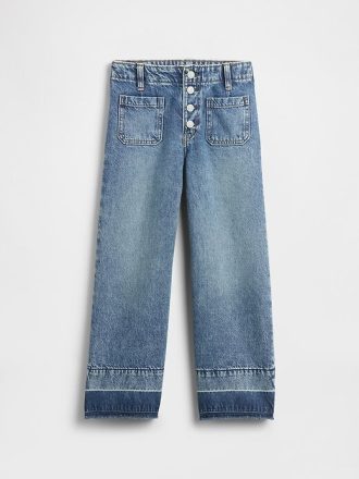 Jeans a gamba larga e vita alta Stride per bambini