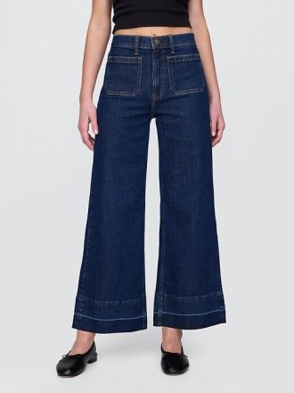 Jeans a gamba larga High Stride alla caviglia