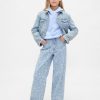 Jeans a gamba larga Stride a vita bassa per bambini Jeans a gamba larga Stride a vita bassa per bambini